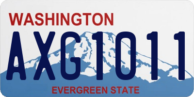 WA license plate AXG1011