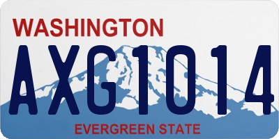 WA license plate AXG1014