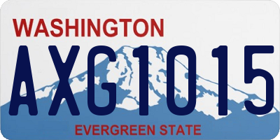 WA license plate AXG1015