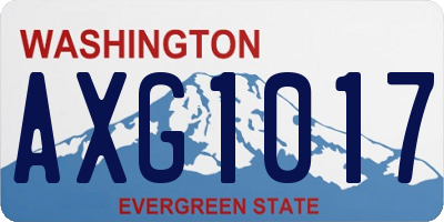 WA license plate AXG1017
