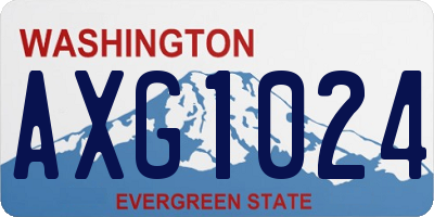 WA license plate AXG1024