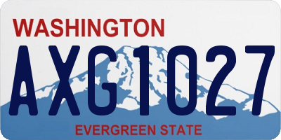 WA license plate AXG1027