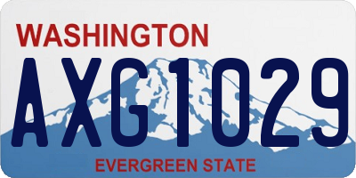 WA license plate AXG1029