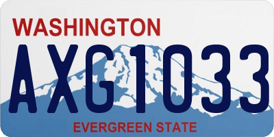 WA license plate AXG1033