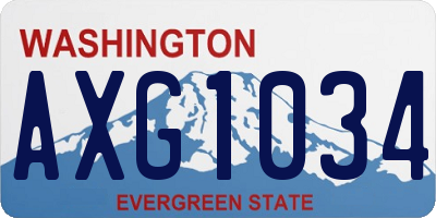 WA license plate AXG1034