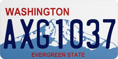 WA license plate AXG1037
