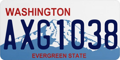WA license plate AXG1038