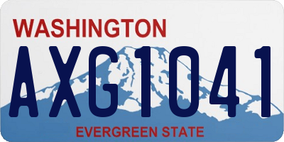 WA license plate AXG1041
