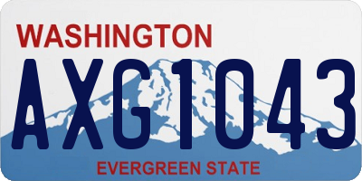 WA license plate AXG1043