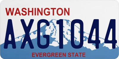 WA license plate AXG1044