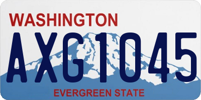 WA license plate AXG1045