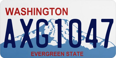 WA license plate AXG1047
