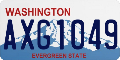 WA license plate AXG1049