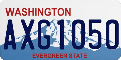 WA license plate AXG1050