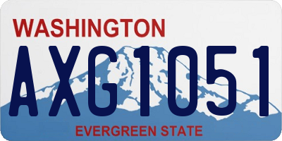 WA license plate AXG1051