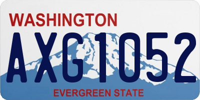 WA license plate AXG1052