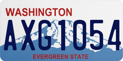WA license plate AXG1054
