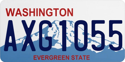 WA license plate AXG1055