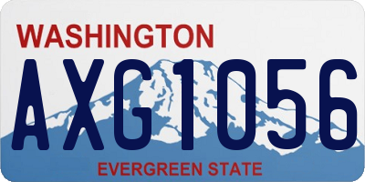 WA license plate AXG1056