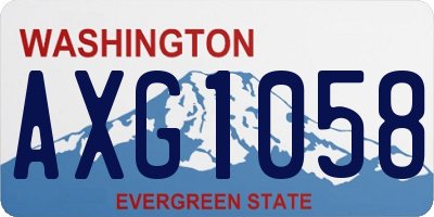 WA license plate AXG1058