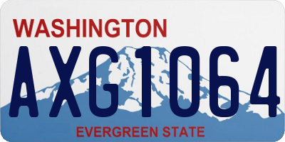 WA license plate AXG1064