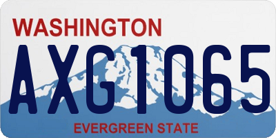 WA license plate AXG1065