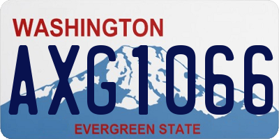WA license plate AXG1066
