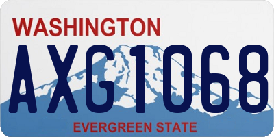 WA license plate AXG1068