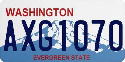 WA license plate AXG1070