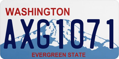 WA license plate AXG1071