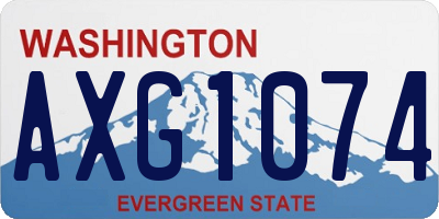 WA license plate AXG1074