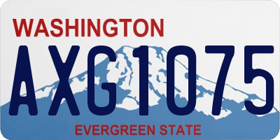 WA license plate AXG1075