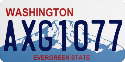 WA license plate AXG1077