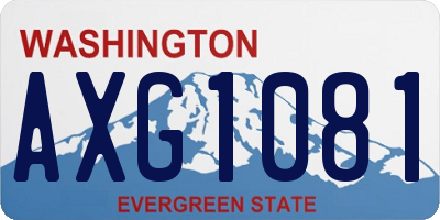 WA license plate AXG1081
