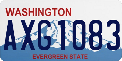 WA license plate AXG1083