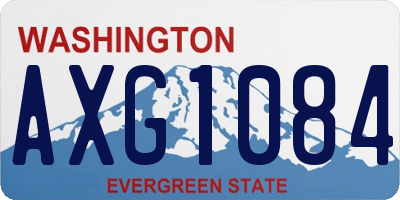 WA license plate AXG1084