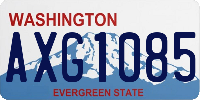 WA license plate AXG1085