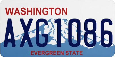 WA license plate AXG1086