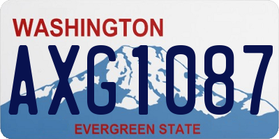 WA license plate AXG1087