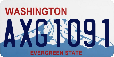 WA license plate AXG1091