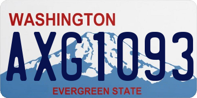 WA license plate AXG1093