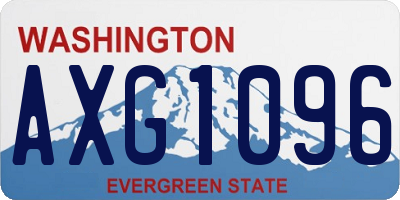 WA license plate AXG1096