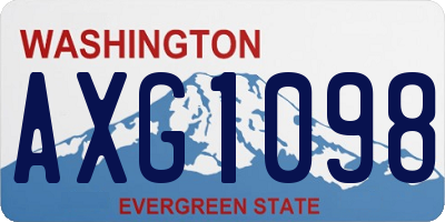 WA license plate AXG1098