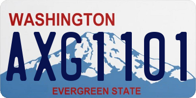 WA license plate AXG1101