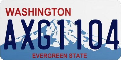 WA license plate AXG1104