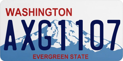 WA license plate AXG1107