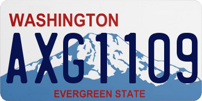 WA license plate AXG1109