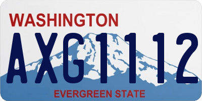 WA license plate AXG1112