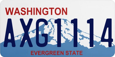 WA license plate AXG1114