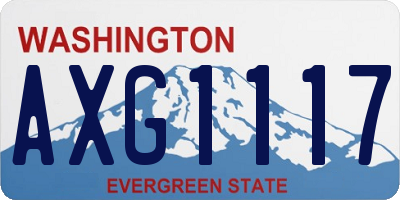WA license plate AXG1117